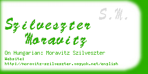 szilveszter moravitz business card